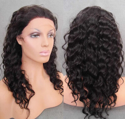 

QDKZJ Grade Glueless Lace Front Wigs Deep Wave 8-24inch Unprocessed Brazilian Virgin Human Hair Wigs Seven Hair