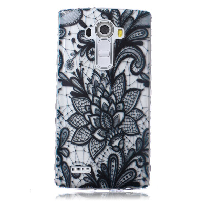 

Black Rose Pattern Soft Thin TPU Rubber Silicone Gel Case Cover for LG G5