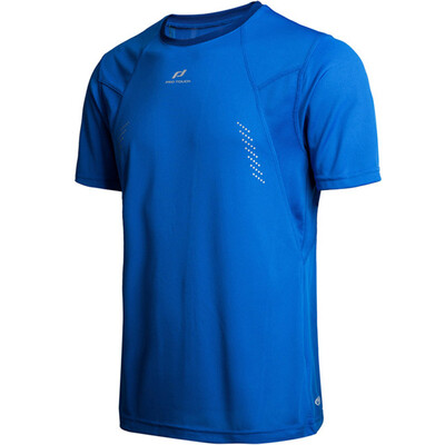 

PRO TOUCH Men's Running Sports Быстросохнущая футболка с круглой шеей с дышащей тренировкой Футболка с коротким рукавом 234158 синяя / темно-синяя 914-541 L