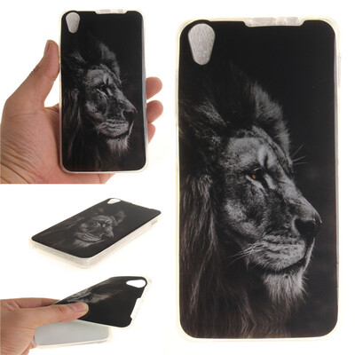 

Black lion Pattern Soft Thin TPU Rubber Silicone Gel Case Cover for Lenovo S850