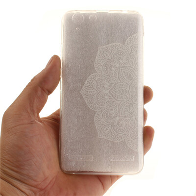 

Half white flowers Pattern Soft Thin TPU Rubber Silicone Gel Case Cover for Lenovo Vibe K5