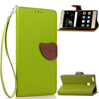 

Green Design PU Leather Flip Cover Wallet Card Holder Case for Huawei P9/G9 Lite