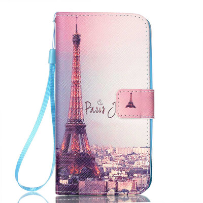 

Eiffel Tower Design PU Leather Flip Cover Wallet Card Holder Case for LG K7