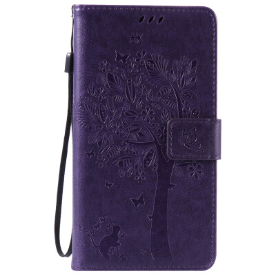 

Purple Tree Design PU Leather Flip Cover Wallet Card Holder Case for HUAWEI HONOR 4X