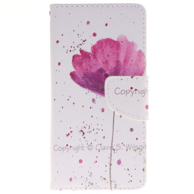 

Purple orchid Design PU Leather Flip Cover Wallet Card Holder Case for HUAWEI P8 Lite