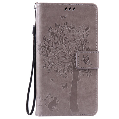 

Gray Tree Design PU Leather Flip Cover Wallet Card Holder Case for HUAWEI HONOR 4X