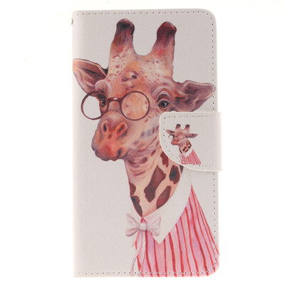 

Giraffe Design PU Leather Flip Cover Wallet Card Holder Case for LG G4