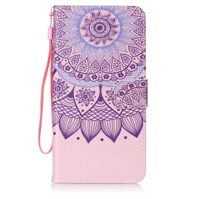 

Purple Sunflower Design PU Leather Flip Cover Wallet Card Holder Case for LG V20/H990N