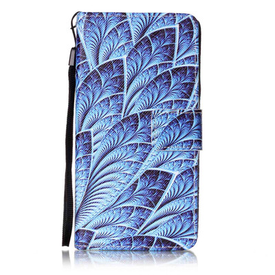 

Blue Dazzle Design PU Leather Flip Cover Wallet Card Holder Case for Huawei Honor 5C