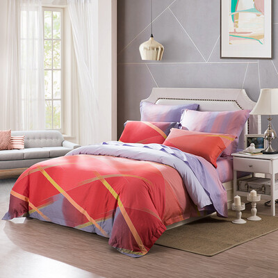 

LUOLAI LOLI Home Textiles 205 yarn count cotton four-piece cotton bedding bed linen quilt cover WA5056 Manchester City time 220 250