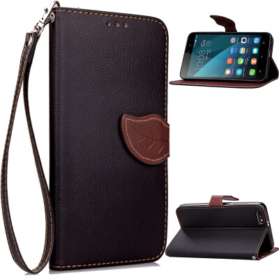 

Black Design PU Leather Flip Cover Wallet Card Holder Case for Huawei Honor 4X