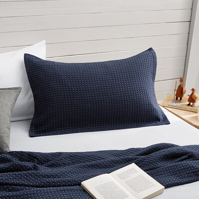 

Large bed DAPU towel home textiles A pillow pillow cotton waffle pillow pillow a pair of 2 installed light soft blue 172g article 50 80cm