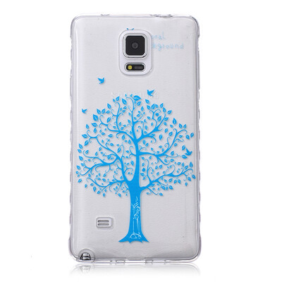 

Blue tree Pattern Soft Thin TPU Rubber Silicone Gel Case Cover for SAMSUNG GALAXY Note 4
