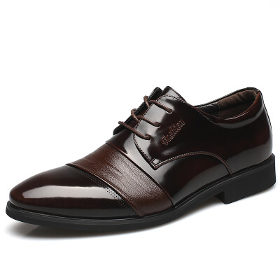 

JESILONG men's casual leather laced-up shoes