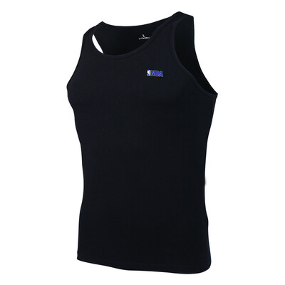 

NBA Vest Men &39s Pure Color Elastic Cotton Tight Soft Soft Basketball Sports Vest Black