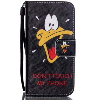 

Слюна Duck Дизайн Кожа PU откидная крышка бумажника карты держатель чехол для IPHONE 5C