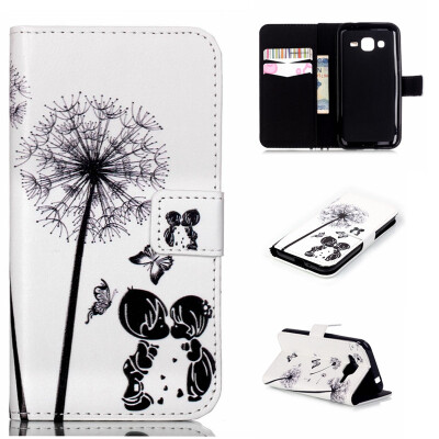 

Children and dandelion Design PU Leather Flip Cover Wallet Card Holder Case for SAMSUNG GALAXY J2