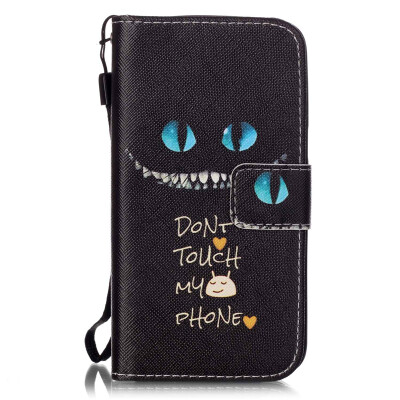 

Blue Eyes Design PU Leather Flip Cover Wallet Card Holder Case for LG K4