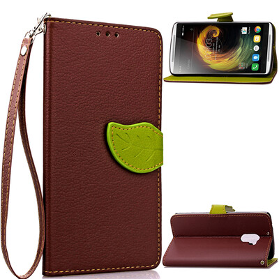 

Brown Design PU Leather Flip Cover Wallet Card Holder Case for Lenovo K4 Note