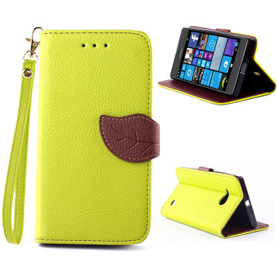 

Green Design PU Leather Flip Cover Wallet Card Holder Case for Nokia Lumia 730