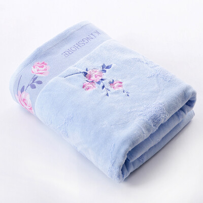 

Gold towel home textiles cotton twist cut velvet embroidery bath towel single