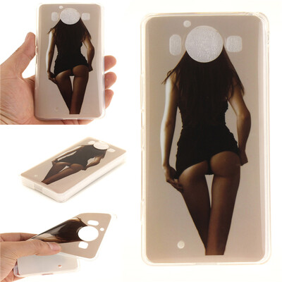 

Sexy Girls Pattern Soft Thin TPU Rubber Silicone Gel Case Cover for Nokia Lumia950