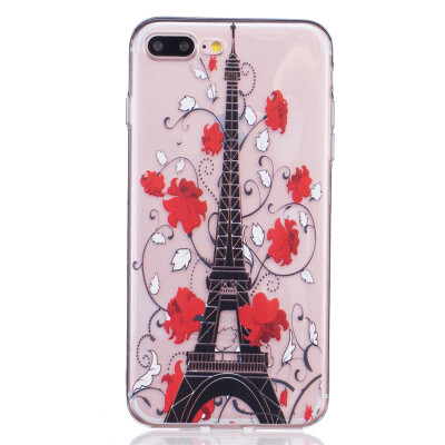 

Safflower tower Dress girl Pattern Soft Thin TPU Rubber Silicone Gel Case Cover for IPHONE 7 Plus