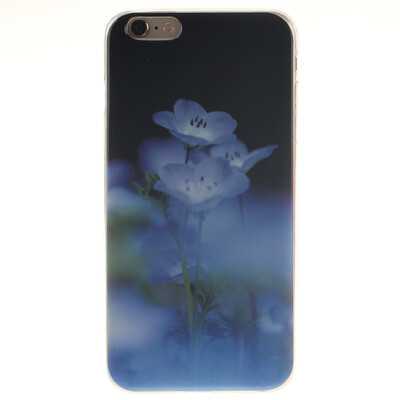 

Blue flower Pattern Soft Thin TPU Rubber Silicone Gel Case Cover for IPHONE 6 Plus6S Plus