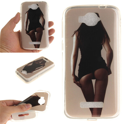 

Sexy Girls Pattern Soft Thin TPU Rubber Silicone Gel Case Cover for Alcatel One Touch Pop C7