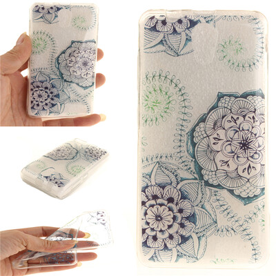 

Blue&green dream flower Pattern Soft Thin TPU Rubber Silicone Gel Case Cover for Lenovo A319