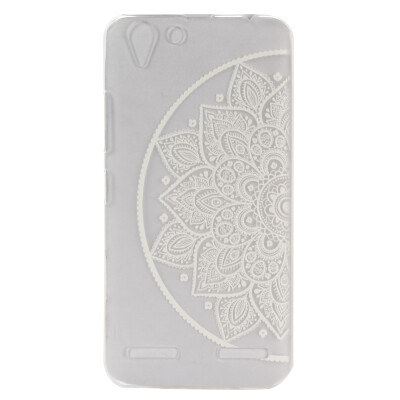 

Flower of semicircle Pattern Soft Thin TPU Rubber Silicone Gel Case Cover for Lenovo Lemon 3