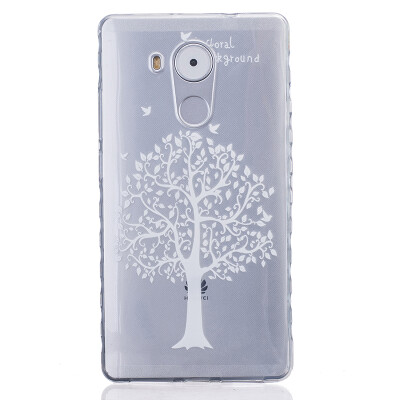 

White tree Pattern Soft Thin TPU Rubber Silicone Gel Case Cover for HUAWEI Mate 8