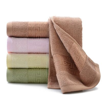 

Bamboo bamboo fiber towel soft and comfortable skin-friendly bamboo charcoal jacquard bath towel Great Wall satin section green