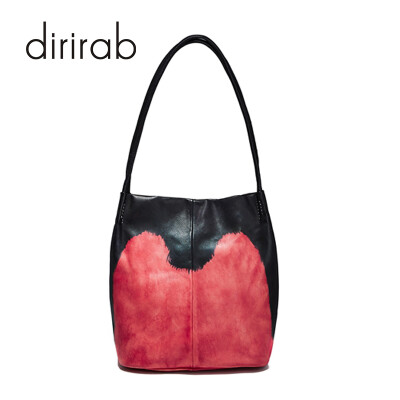 

Dirirab Genuine Leather Handbag Bubble Bag Imported Leather Tilting Bag New Shoulder Bag Simple Retro Handwork