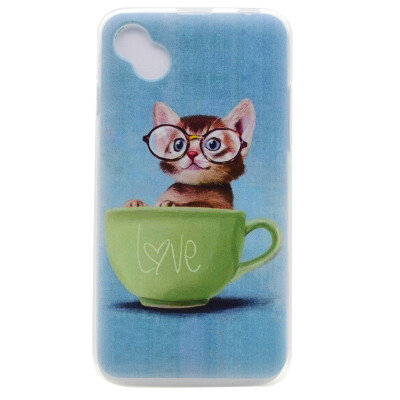 

Glasses cat Pattern Soft Thin TPU Rubber Silicone Gel Case Cover for Wiko Sunny