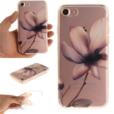 

Magnolia flower Pattern Soft Thin TPU Rubber Silicone Gel Case Cover for IPHONE 7