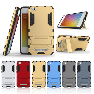 

Золотой Slim Robot Armor Kickstand Ударопрочный жесткий корпус из прочной резины для XIAOMI RedMi 4A