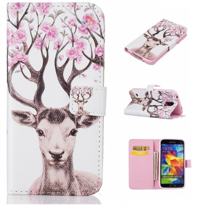 

Deer Design PU Leather Flip Cover Wallet Card Holder Case for SAMSUNG Galaxy S5