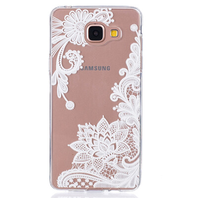 

Lace flowers Pattern Soft Thin TPU Rubber Silicone Gel Case Cover for SAMSUNG GALAXY A3 2016A310