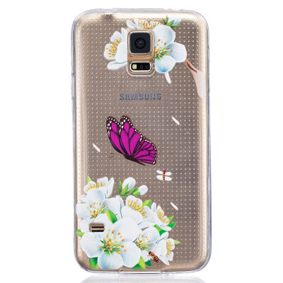 

Purple Butterfly Pattern Soft Thin TPU Rubber Silicone Gel Case Cover for SAMSUNG GALAXY S5