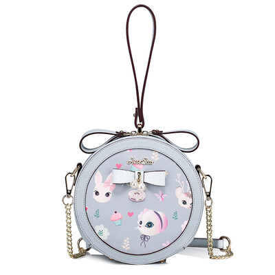

JUST STAR bag JUST STAR bag women fashion small round bag bag handbags handbags shoulder bag Korean version of Messenger bag tide 268 smoke blue