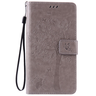 

Gray Tree Design PU Leather Flip Cover Wallet Card Holder Case for HUAWEI Honor 5X