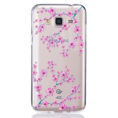 

Plum blossom Dress girl Pattern Soft Thin TPU Rubber Silicone Gel Case Cover for SAMSUNG Galaxy J3 2016J310