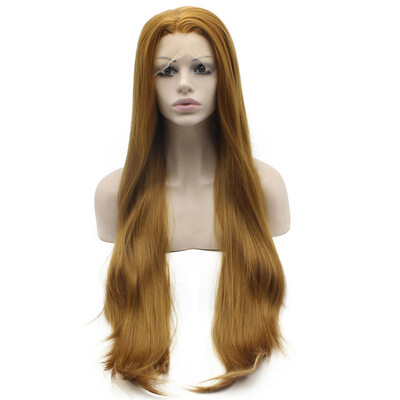 

Iwona Synthetic Hair Lace Front Long Straight Blonde Wig