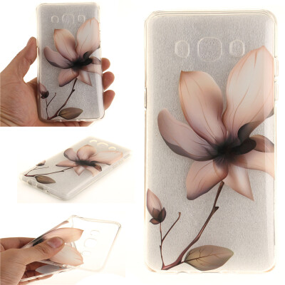 

Magnolia flower Pattern Soft Thin TPU Rubber Silicone Gel Case Cover for Samsung Galaxy J5 2016/J510