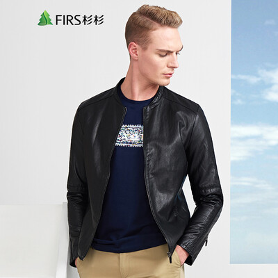 

Shanshan (FIRS) Korean business casual PU leather jacket jacket TJ7930001 black 175