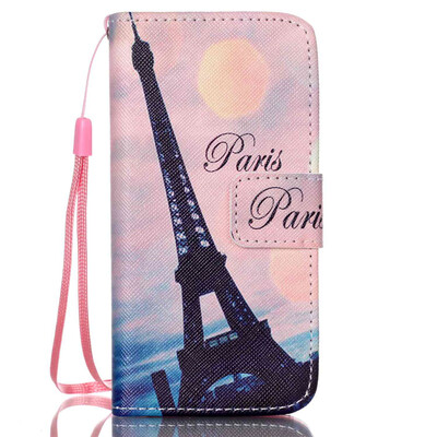 

Eiffel Tower Design PU Leather Flip Cover Wallet Card Holder Case for SAMSUNG S4