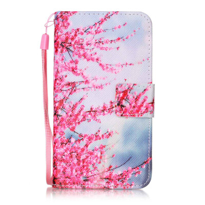 

Plum Blossom Design PU Leather Flip Cover Wallet Card Holder Case for Samsung Galaxy J1（2016）/J120F