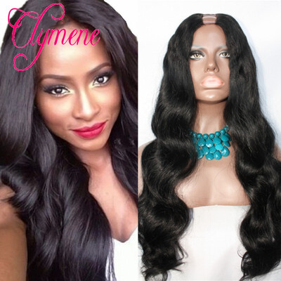 

Clymene Hair Wet&Wavy Unprocessed U part Human Hair Wigs 180 Density Brazilian UPart Wigs For Black Women