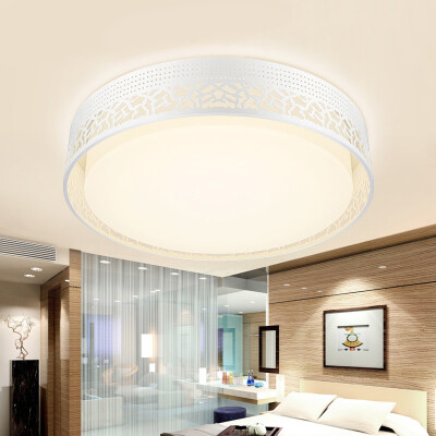 

NVC LED Ceiling Light Bedroom Lamp House Terrace Lamps Two-color Light Source Round Iron Lighting 18W ENKX9092